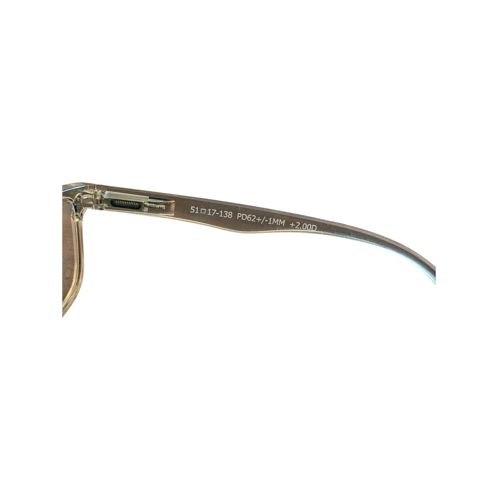 Aldi Batavia Translucent Gray Rectangular Reading Glasses +2.00